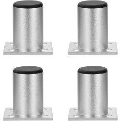 QIMEI-SHOP Stopki meblowe Regulowane nóżki do szafek Stopki stołowe Okrągły stop aluminium do sof Stoły 1 sztuka Obciążenie do 50 kg 6 x 5 x 10 cm Opakowanie 4 szt.