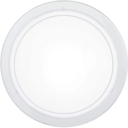 Lampa sufitowa EGLO PLANET 1, kinkiet na 1 źródło światła, lampa sufitowa stalowa, kolor: biały, szkło: lakier biały, oprawa: E27